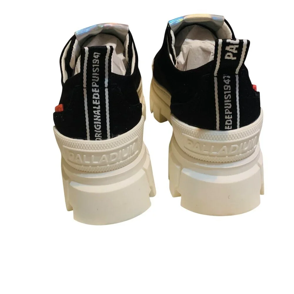 Palladium Revolt Black‎ White Platform Chunky Combat Lug Soles 7.5